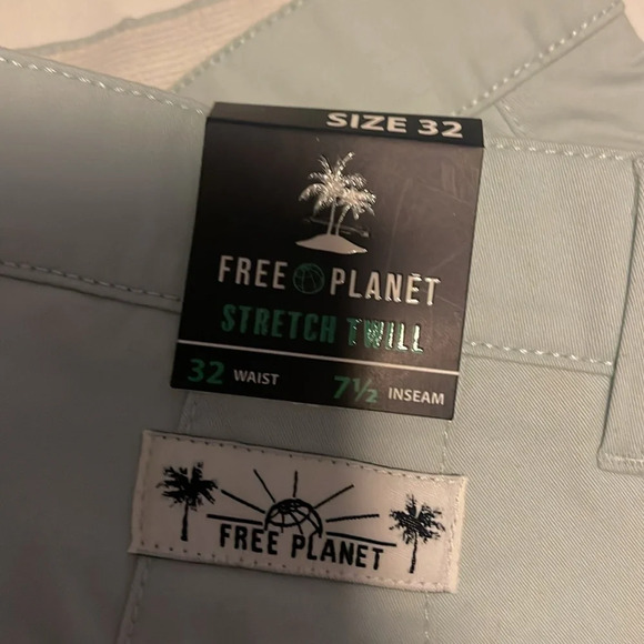 Free plante strech short ice blue - Picture 3 of 4